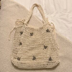 Zara Crochet Beaded Tote